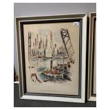 LITHOGRAPH "NEW YORK SKYLINE" BY JOHN HAYMSON,