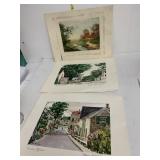 BOYER PAINTING, WATERCOLOR PRINTS BY WILLIAM MCK.