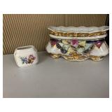 GERMAN OVAL BOWL, TOOTHPICK HOLDER