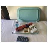 BAKING DISH WITH UMBRELLA SCRUB BRUSH TIMER