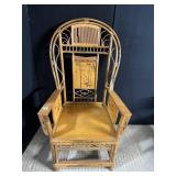 HAND PAINTED BACK ASIAN CHAIR - BAMBOO