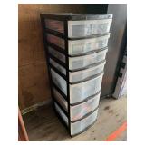 7 DRAWER PLASTIC ORGANIZER WITH CONTENTS