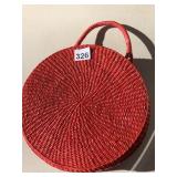 ROUND WICKER ZIPPER PURSE NEW