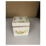 LEFTON COVERED BOX, 4" H