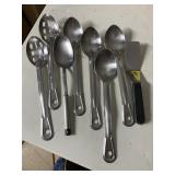SLOT SPOON, 5 SERVING SPOONS, SPATULA