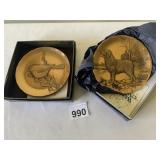 WENDELL AUGUST DOG PLATE AND BIRD PLATE SOLID