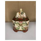 ROOSTER GINGER JAR HUA RONG TANG, 7" H