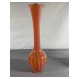GLASS BUD VASE MID-CENTURY ART GLASS 10" H