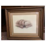 SIGNED DOG SLEEPING PICTURE