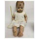 VINTAGE COMPOSITION DOLL, SOFT BODY, SLEEPY EYED,