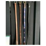 LEATHER 3 BELTS AND AM. FLAG BELT SZ. 44