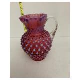 FENTON HOBNAIL PITCHER 6" H