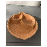 VINTAGE CONDIMENT SERVING TRAY, FEATHER DESIGN