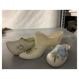 FENTON & NIPPON SHOES, HAND PAINTED SIGNED ON