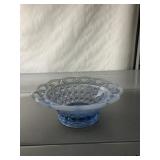 BLYE OPALESCENT IMPERIAL LACE EDGE SUGAR CANE