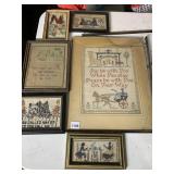 GROUP OF FRAMED NEEDLEWORKS
