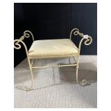 IRON TURNED ARM VANITY BENCH