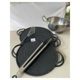TONGS, STRAINER, ETC.