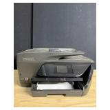 WOOD PRINTER STAND W/ DRAWER AND PRINTER HP