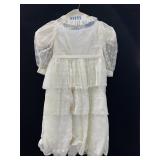 VINTAGE COMMUNION DRESS WITH VEIL (STAINS ON