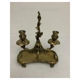 BRASS CANDLE STICK HOLDER 8.5" H