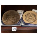 WENDELL AUGUST PLATES BRONZE CHRISTMAS CHILDREN