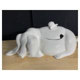PIG SOUP TUREEN 22" W, HAIRLINE CRACK & CRAZING
