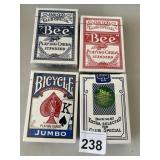 4 DECKS BEE PLAYING CARDS