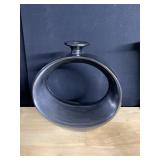 BLACK DECORATIVE VASE 11.5" H SIGNED ON BASE DONA