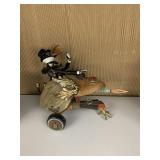 CROW SCULPTURE WOOD & METAL 10.5" H X 14" W X