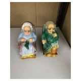 VINTAGE OLD MAN & LADY ROCKING CHAIR PIGGY BANK