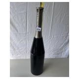 BLACK AND SILVER TALL 23" VASE