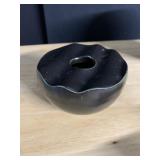 FLOWER VASE WITH METAL FROG INSIDE