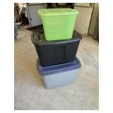 3 STORAGE TOTES