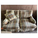 TAN LOVESEAT 58" L CLEAN AND IN GOOD CONDITION