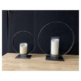 LATITUDE RUN CANDLE HOLDERS 19" H & 15" H, HEAVY