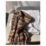 COTTON QUEEN BLANKET AND SCARF, NEW QUEEN SHEET