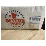 REVERE COPPER AND BRASS PAN SET NEVER USED 1 QT.,