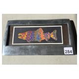 SIGNED FISH FRAMED PICTURE
