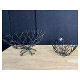 WIRE DECORATIVE ART BOWL HOLDERS 1 IS 9"H WITH