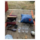 SQUARE BASE GLASSES & PILLOW W/ VERSE