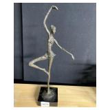 BALLERINA SCULPTURE BRONZE, 15" H