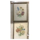 2 FRAMED FLOWER PRINTS
