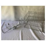 SLANTED METAL DISPLAY, STAND OVER THE DOOR HOOKS