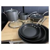 GROUP OF POTS AND PANS BUY CALPHALON