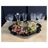 FRUIT BOWL AND GLASSES