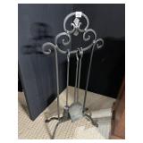 CAST IRON FANCY FIREPLACE SET