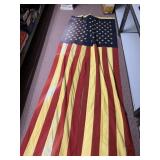 4 LONG FLAG PANELS 20" X 90" TEA STAINED, SOME