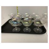 8 IRIDESCENT WINE GLASSES