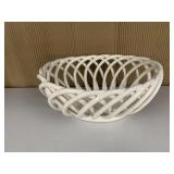 WHITE EUCALYPTUS STONEWARE WOVEN BASKET